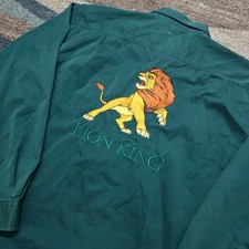 Vintage Disney Store The Lion King Embroidered Shirt XL Made in Hong Kong