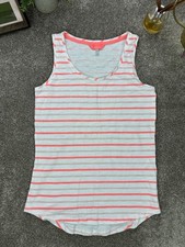 Joules Bo Vest Top 8 Pink White Stripe Sleeveless Classic Holiday Summer Mom