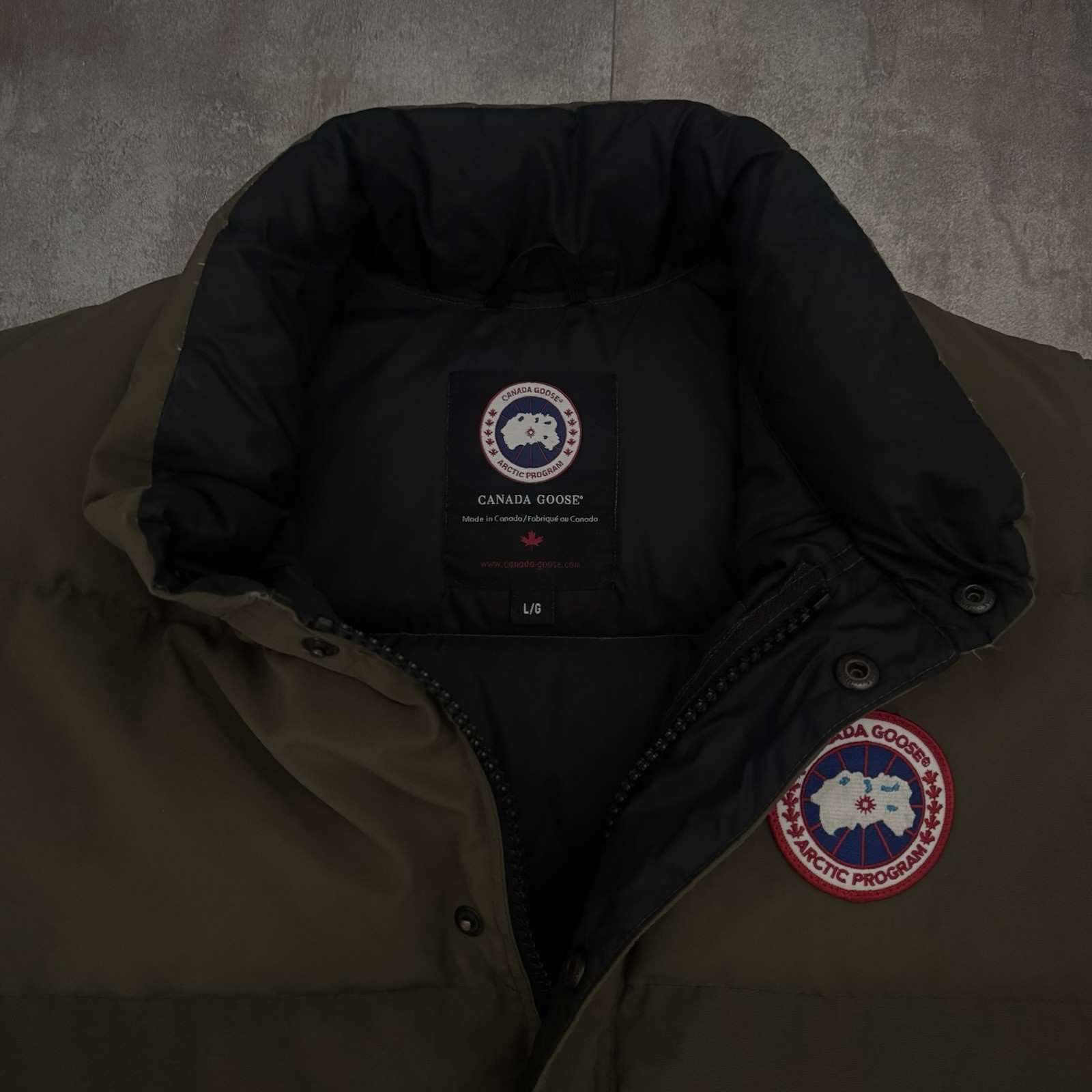 Canada Goose Freestyle Crew Vest Gilet Body Warmer Khaki Green Size Large L £575 image 3