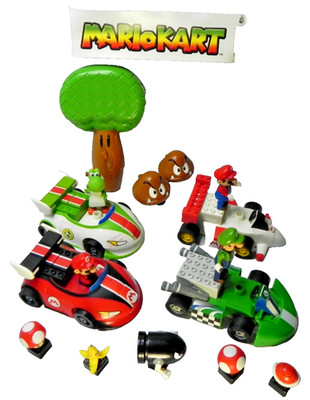 Mario Kart K'Nex Luigi Vs. Podoboo cogs (rare) Delfino Oak tree Yoshi Finish 97%