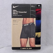 Nike New 2XL Dri-FIT Essential Micro Boxer Brief 3 Pack Mens Athletic Multi