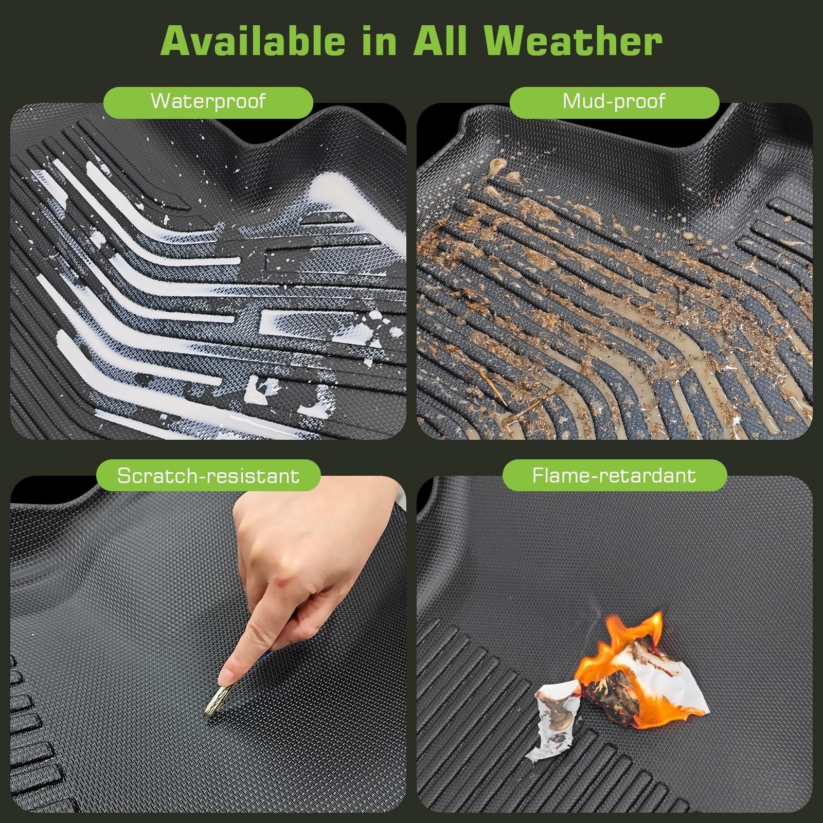 Floor Mats & Cargo Liner for Ford Escape Hybrid & Plug-in Hybrid 2020-2026, T...