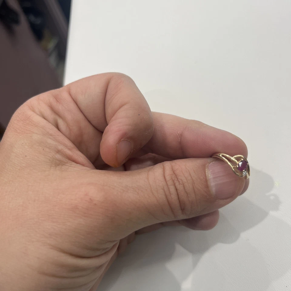 14 K Gold Ruby and Diamond Ring - Image 3 of 4