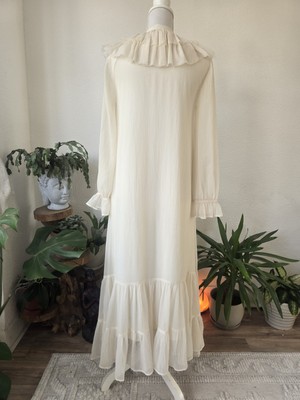 topshop ivory chiffon ruffle maxi dress Womens Ivory Size UK 10 RRP £68 price-2