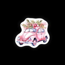 Pink Christmas Badge Reel