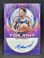 Dick Barnett /49 PURPLE FLOOD AUTO NY Knicks 2023-24 Obsidian TS-BNT Twilight