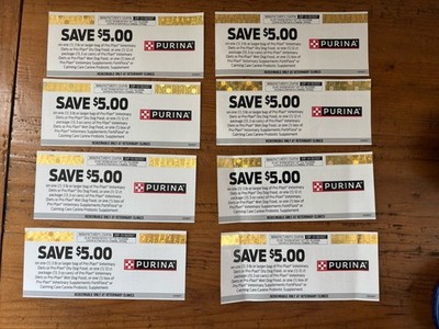 Lot Of 8 Purina Pro Plan Diet Dry Dog Food Etc. Coupon Exp 1/30/2027