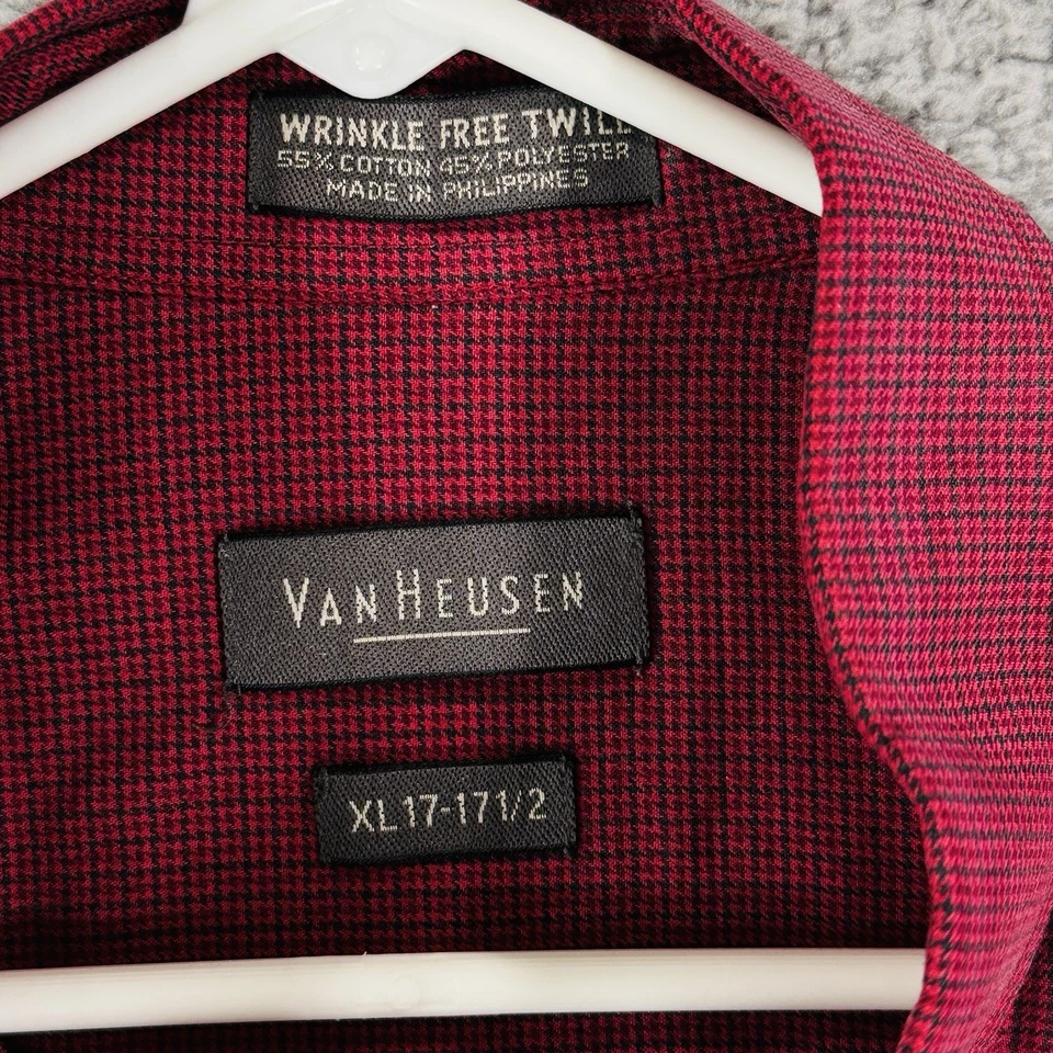 Camisa de Viajero Jos A Bank Para Hombres XL Roja Negra Algodón a Cuadros Manga Larga Informal Foto 3 de 4