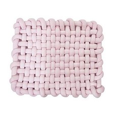Knotted Braided Plush Mat, Baby Infant Newborn Sleeping Tummy Time Pink