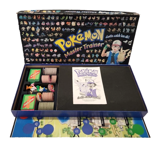 Pokemon Master Trainer Board Game Vintage Hasbro 100% Complete 1999 Rare Gen 1