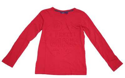Mexx Langarm-Shirt Longsleeve Mädchen Gr. 134/140 rot Herz