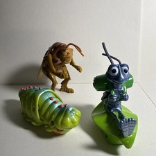 1998 McDonalds A Bugs Life toy Set Lot of 3 - Flik , Hopper and Heimlich.