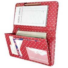 Server Book with Zipper Pocket & Magnetic Closure, Waitstaff Organizer