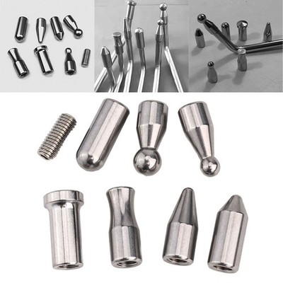 Stainless Steel Dent Removal Rod Tips for Auto Body Repair 7 Cone Heads