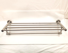 New Bathroom Towel Rack With Towel Bar 23  Wall Mount Shelf satin nickel NIB