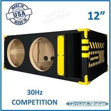 12" Dual Competition Ported Sub Box Vented Subwoofer Enclosure 12" Dual Box