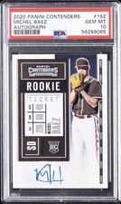 2020 PANINI CONTENDERS AUTO #152 MICHEL BAEZ ROOKIE RC PSA 10