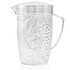 Arrow Home Products Clear Plastic Beverage Pitcher with Lid, 90600
