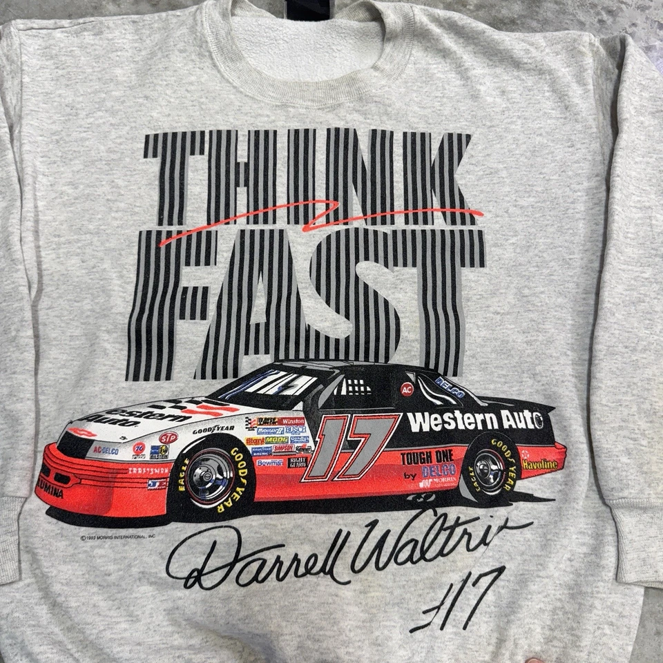 Sudadera De Colección Darrell Waltrip Para Hombre Grande Años 90 Cuello Redondo Jersey NASCAR 1993 Foto 2 de 4