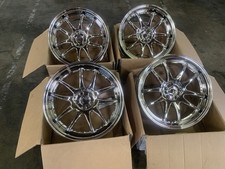 18x8.5 F +35 | 18x9.5 R +35 | Aodhan DS02 5x100 Vacuum Chrome Wheels (Used Set)