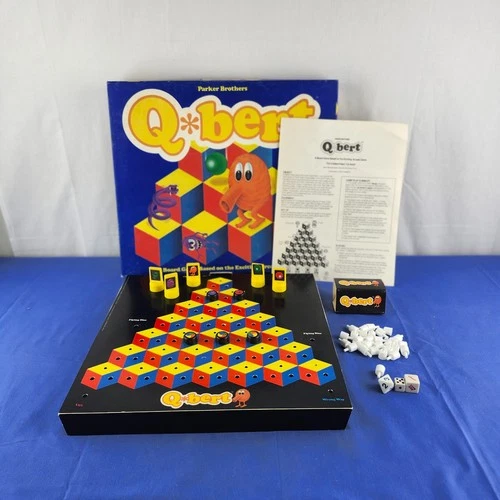 Q*BERT (Q Bert) Board Game Vintage 1983 Parker Brothers COMPLETE