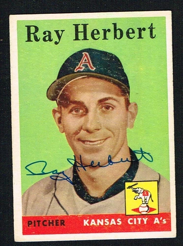 Ray Herbert #379 signed autograph auto 1958 Topps Baseball Trading Card