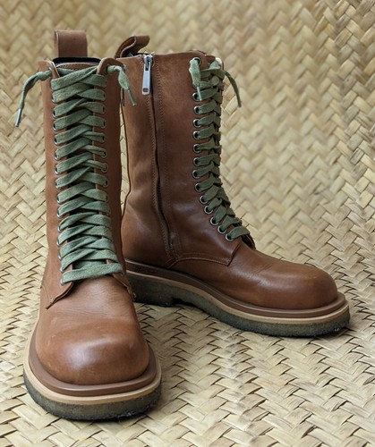 BOTTEGA VENETA Combat Lace Up Leather 