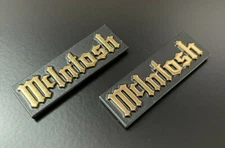 For McINTOSH AMPLIFIER LOGO EMBLEM BADGE 35MM 24K-GOLD/BLACK PLATED/PAINT – DIY