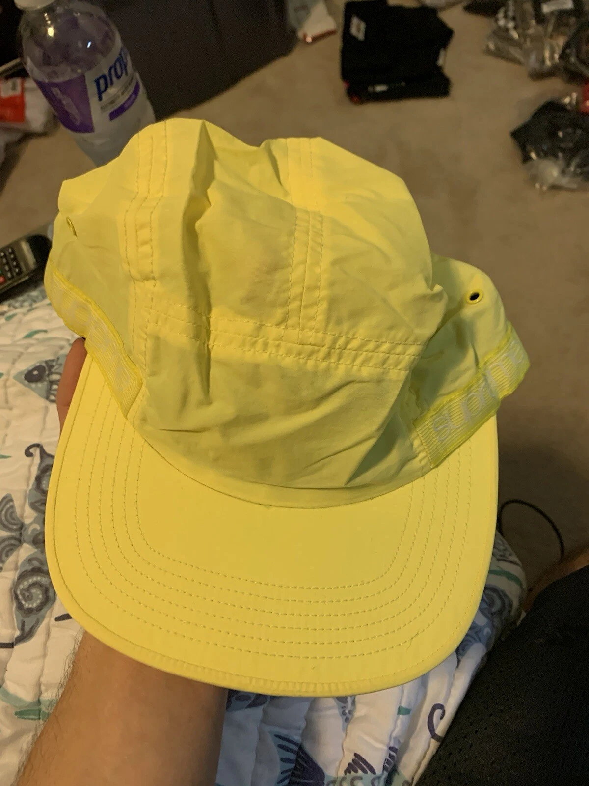 Casquette de camp Supreme Tonal Taping jaune FW18