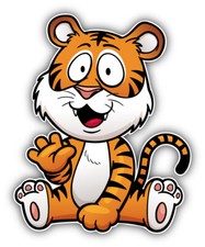 Baby Tiger Car Bumper Sticker Decal - ''SIZES''