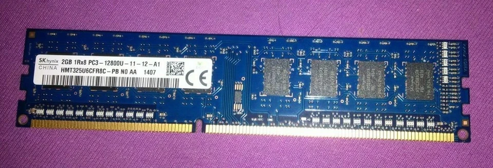 50 Stück Hynix RAM 2GB 1Rx8 PC3-12800 U-11-12-A1 1 Riegel für PC