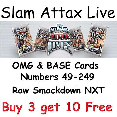 WWE SLAM ATTAX LIVE RAW 25 & BASE CARDS # 1-250 ADD TO BASKET