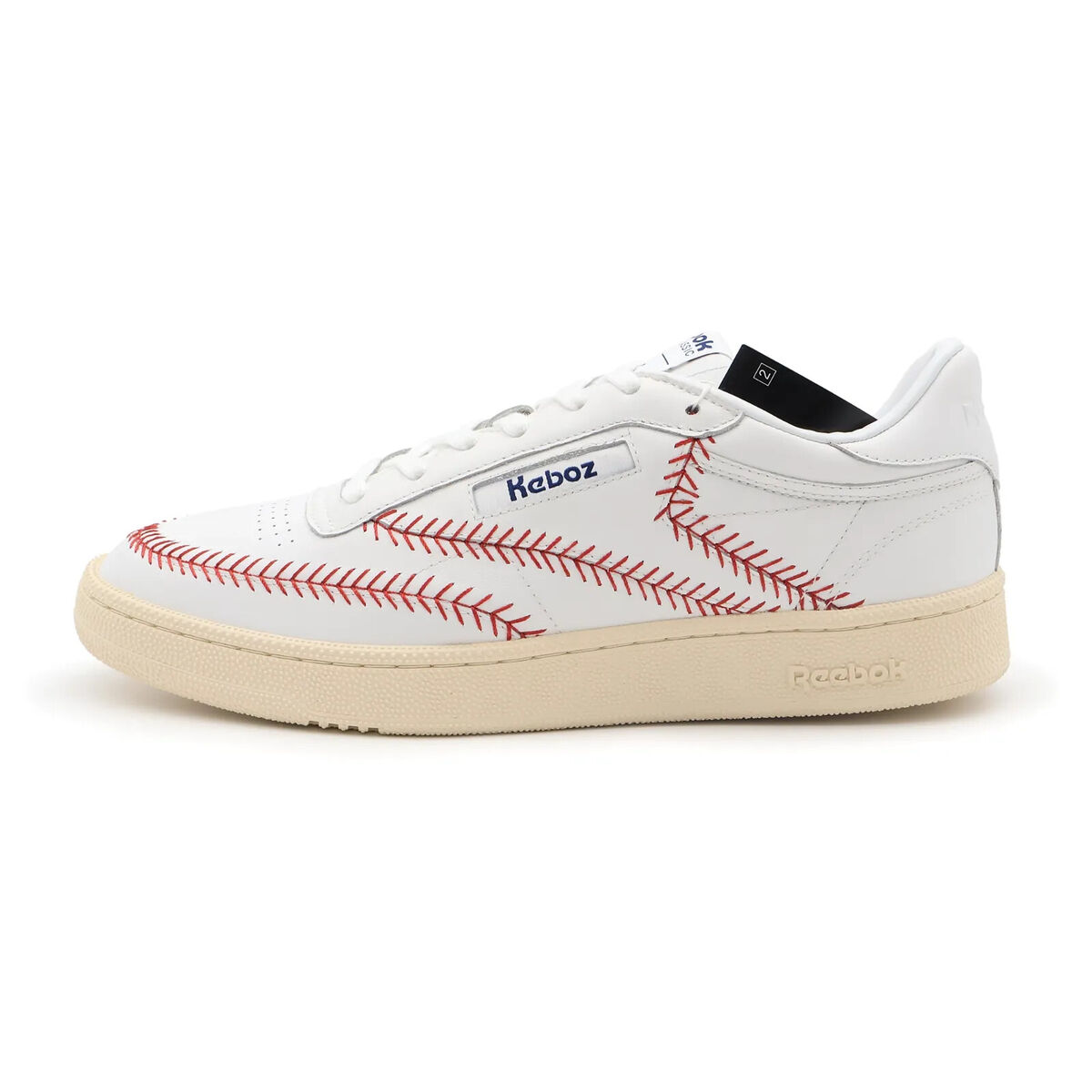 R00008 atmos KEBOZ Reebok Club C 85 White Ivory Cream Beige R00008 atmos KEBOZ Reebok Club C 85 White Ivory Cream Beige