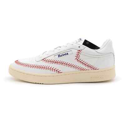 R00008 atmos KEBOZ Reebok Club C 85 White Ivory Cream Beige Red 