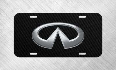 New For Infiniti Simulated Carbon Fiber License Plate Auto Car Tag FREE SHIP