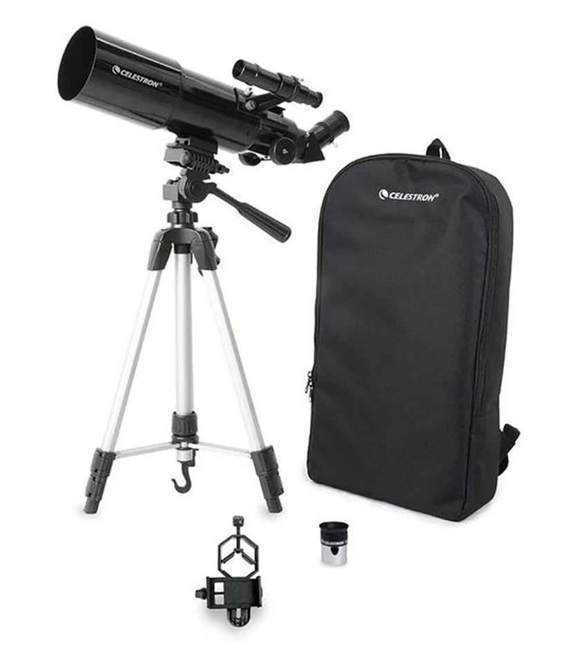 Celestron Travel Scope 80 Portable Refractor Telescope with Backpack Accessories - Image 4 of 4