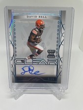 DAVID BELL 2022 LEAF TRINITY FOOTBALL CLEAR ROOKIE AUTO /25