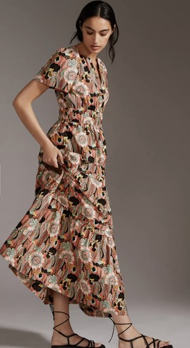Anthropologie The Somerset Maxi Dress Botanical Size S Petite NWT 🌼 - Picture 2 of 4