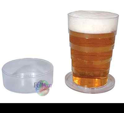 New The Sneaky Pocket Pop Up Telescopic Collapsible Pocket Beer Pint Glass