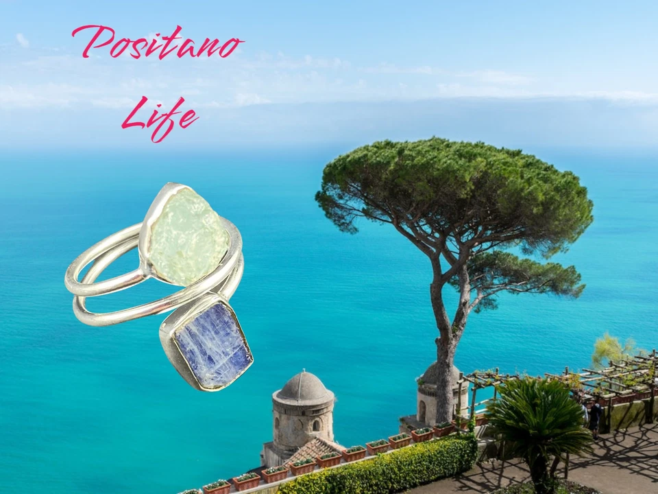 Moda Positano Gioielli - Collezione Zaffiro - Ag 925 Acquamarina e Cianite - Immagine 2 di 4