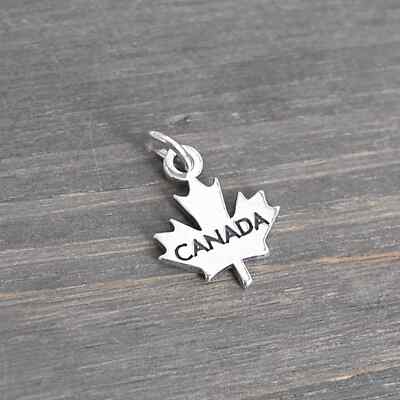 Sundancer Jewelry Company SJC Sterling Silver Maple Leaf CANANA Charm  Pendant