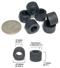 6pc 1991 TYCO HO Jam TCR Slot Car Wide BLACK REAR Rubber WHEELS FITS Most TYCO