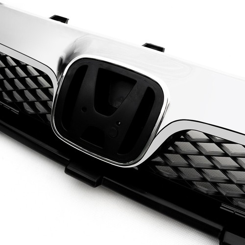 Front Bumper Grill Grille With Chrome Trim Fit For Honda Civic 2009-2011 4DR - Picture 6 of 12
