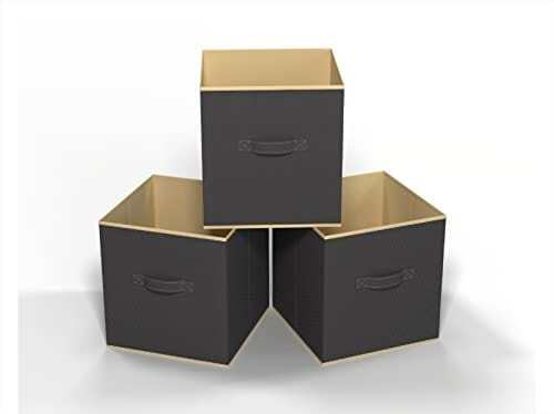 Storage Cube Bins 3 Pack Fits IKEA Kallax Foldable Fabric Organizer