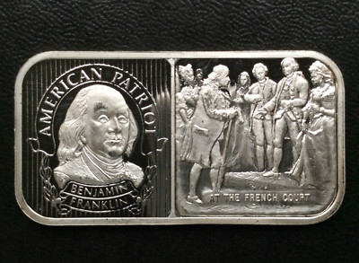 1975 The Silver Mint Benjamin Franklin TSM-57 Silver Art Bar A2422
