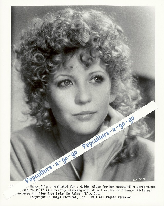 Nice! PR pic of Nancy Allen * leading lady of 'Blow-Out' Brian De Palma thriller