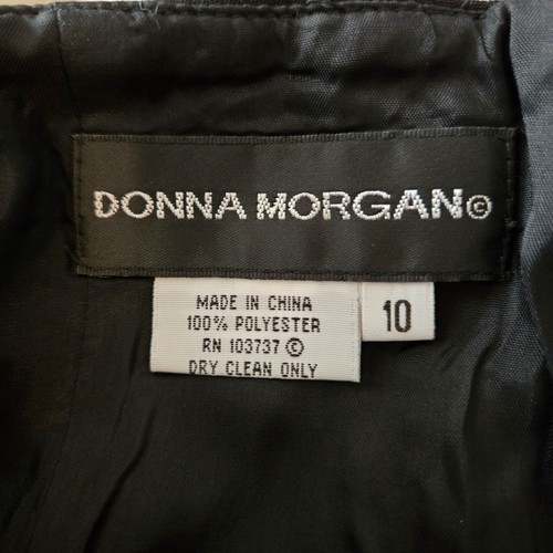 Pantalones de vestir vintage Donna Morgan para mujer 10 negros oficina cintura alta carrera nuevos - Imagen 3 de 7