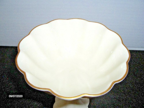 Lenox Pedestal Compote Candy Nut Dish Daisy Sunflower 24K Gold Trim ~ 6"~ USA - 第 6/6 張圖片