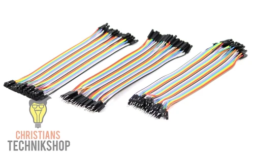 Jumper Wire 2,54mm 3fach Set Kabelsteckbrücken Breadboard