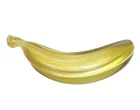 Vintage Mid Century Hand Blown Murano Italy Gold Art Glass Banana Fruit Barbini